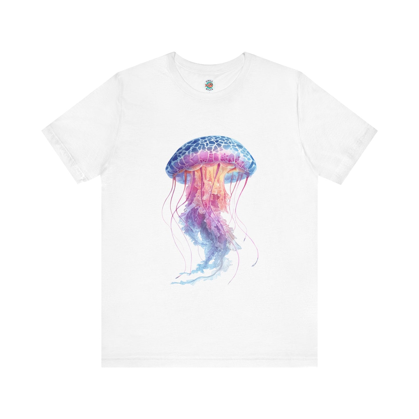 Chill Fish Graphic tees | Stylish and Funky Watercolor | Jellyfish Pinks