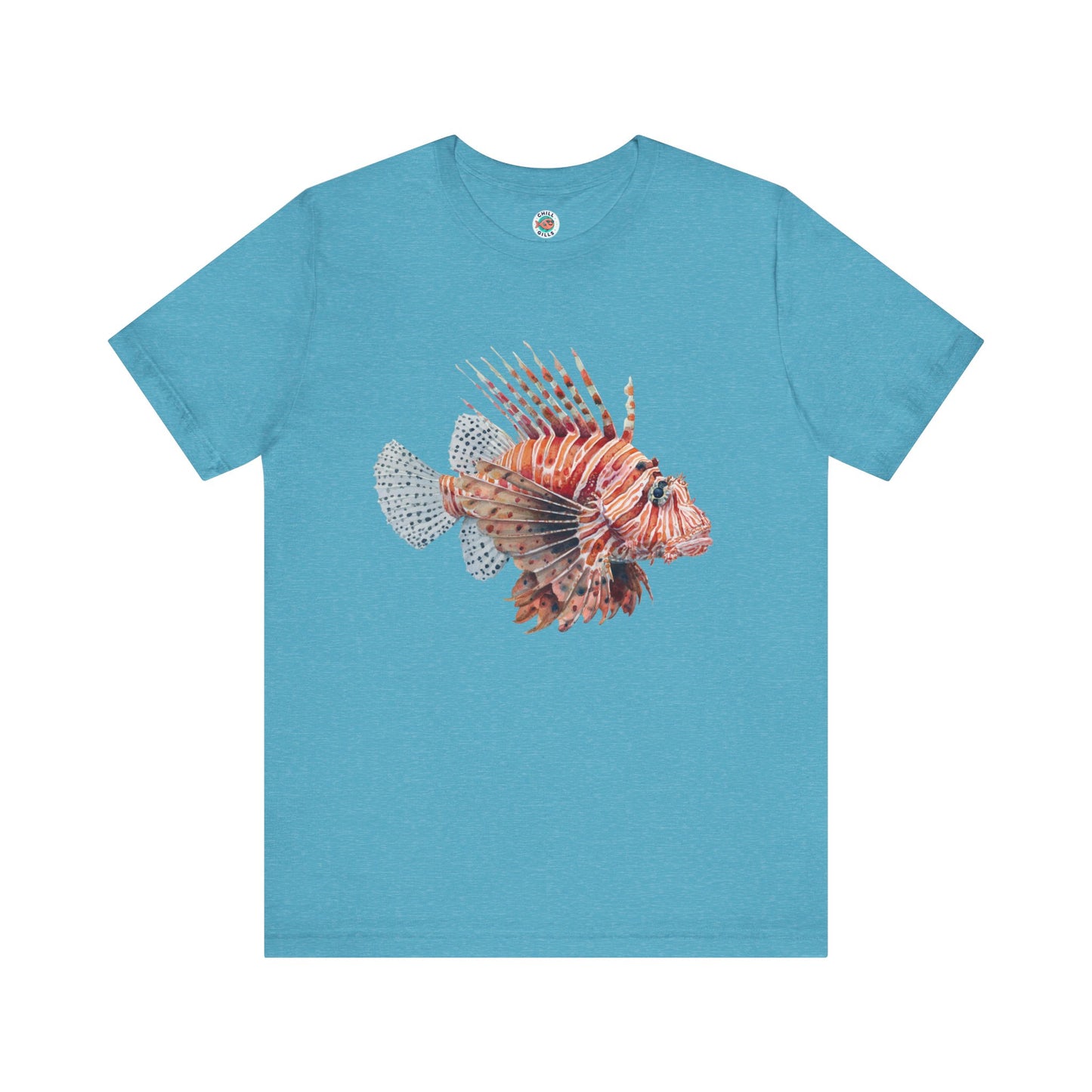 Chill Fish Graphic tees | Stylish and Funky Watercolor | Lion fish 3