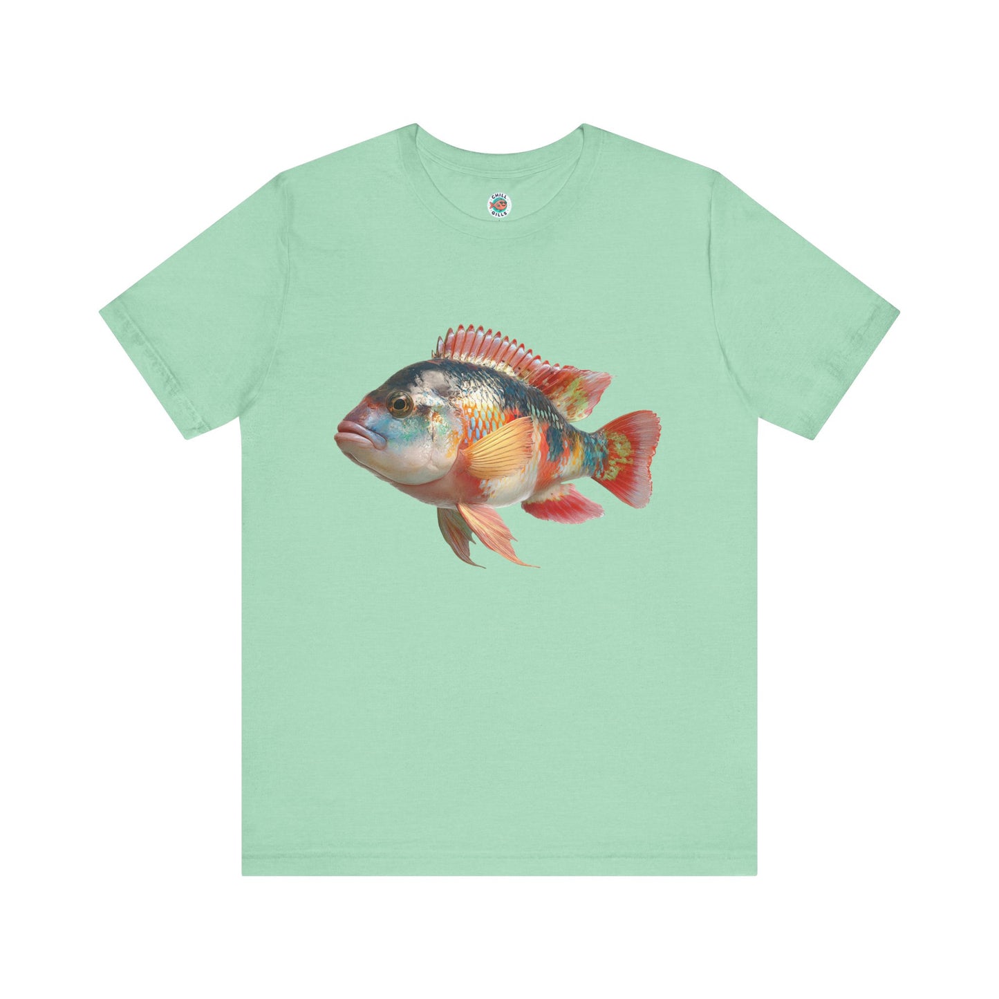 Chill Fish Graphic tees | Picture Perfect & Popping | Pinks & Greens Cichlid