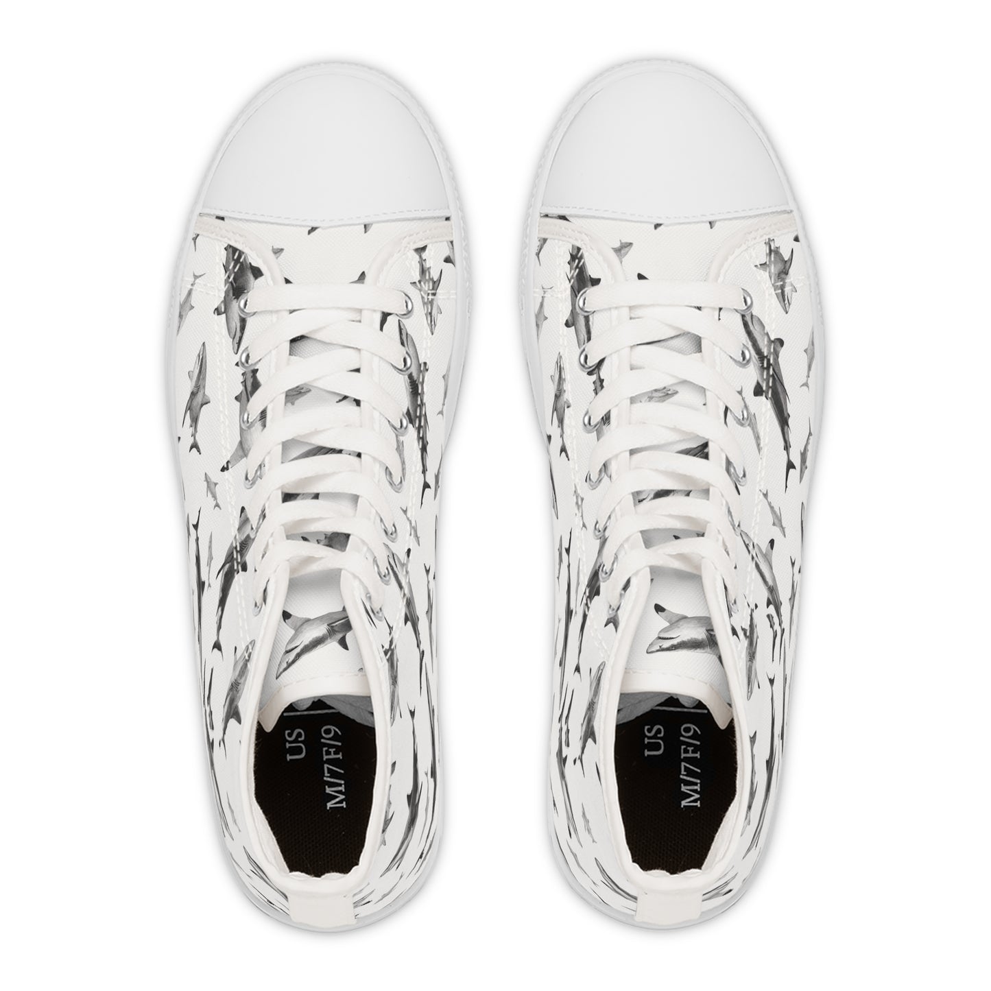 Funky Fish Feet | White Pointer High Top Sneakers | Just Cruising around