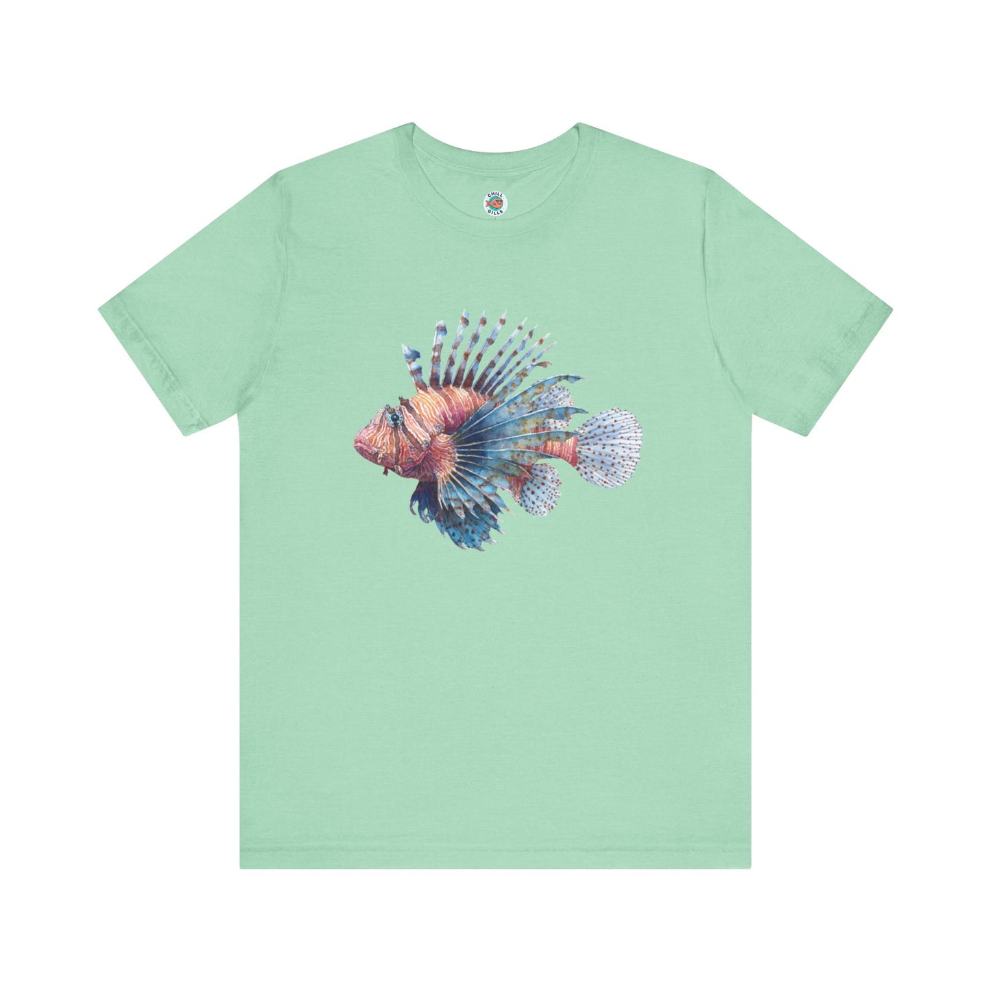 Chill Fish Graphic tees | Stylish and Funky Watercolor | Lion fish 1