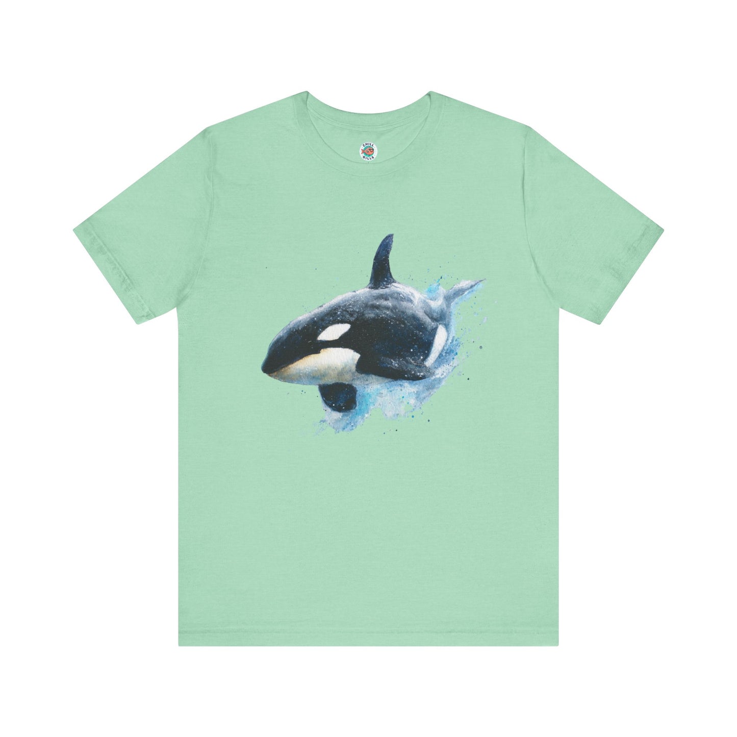 Chill Fish Graphic tees | Stylish and Funky Watercolor | Surfing Orca