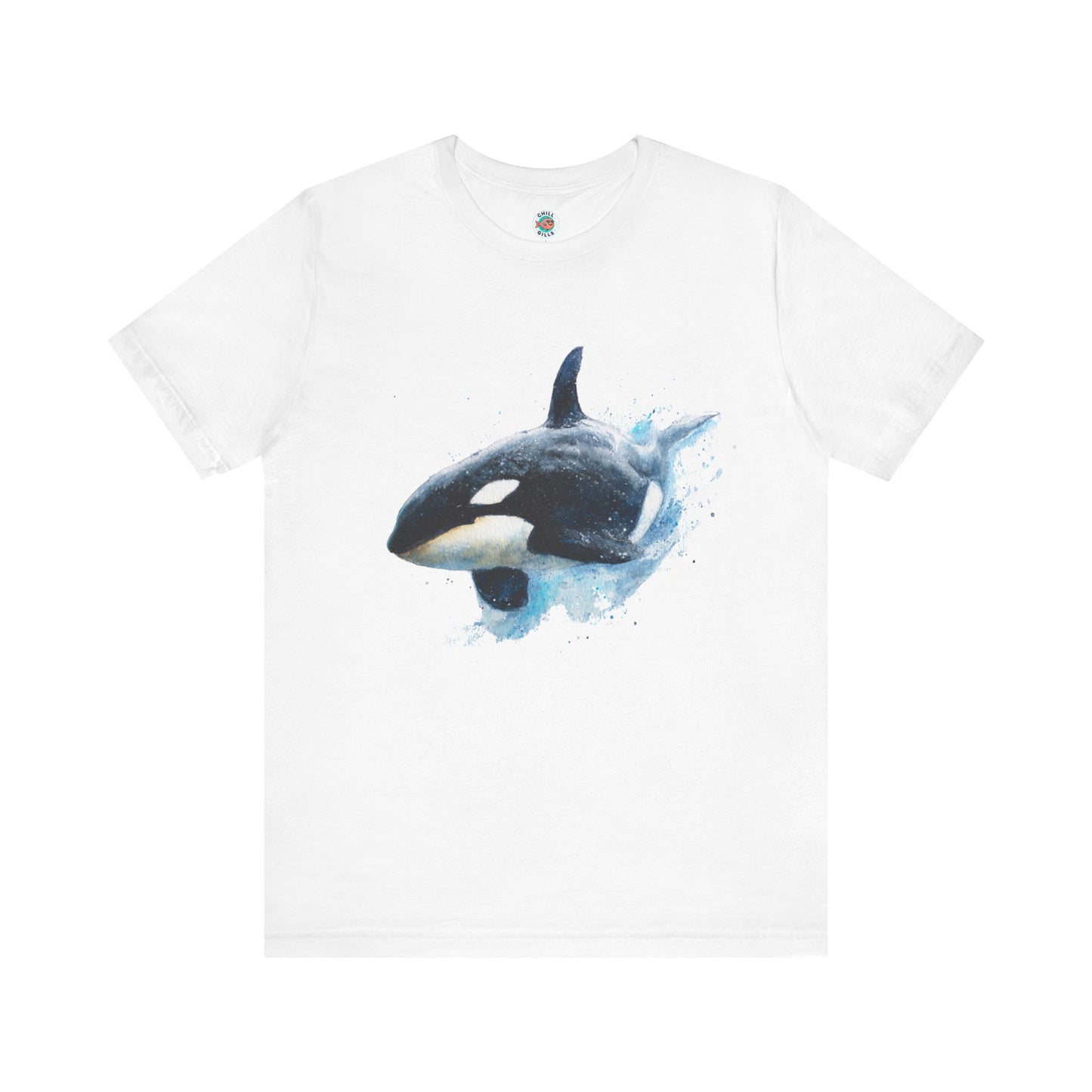 Chill Fish Graphic tees | Stylish and Funky Watercolor | Surfing Orca
