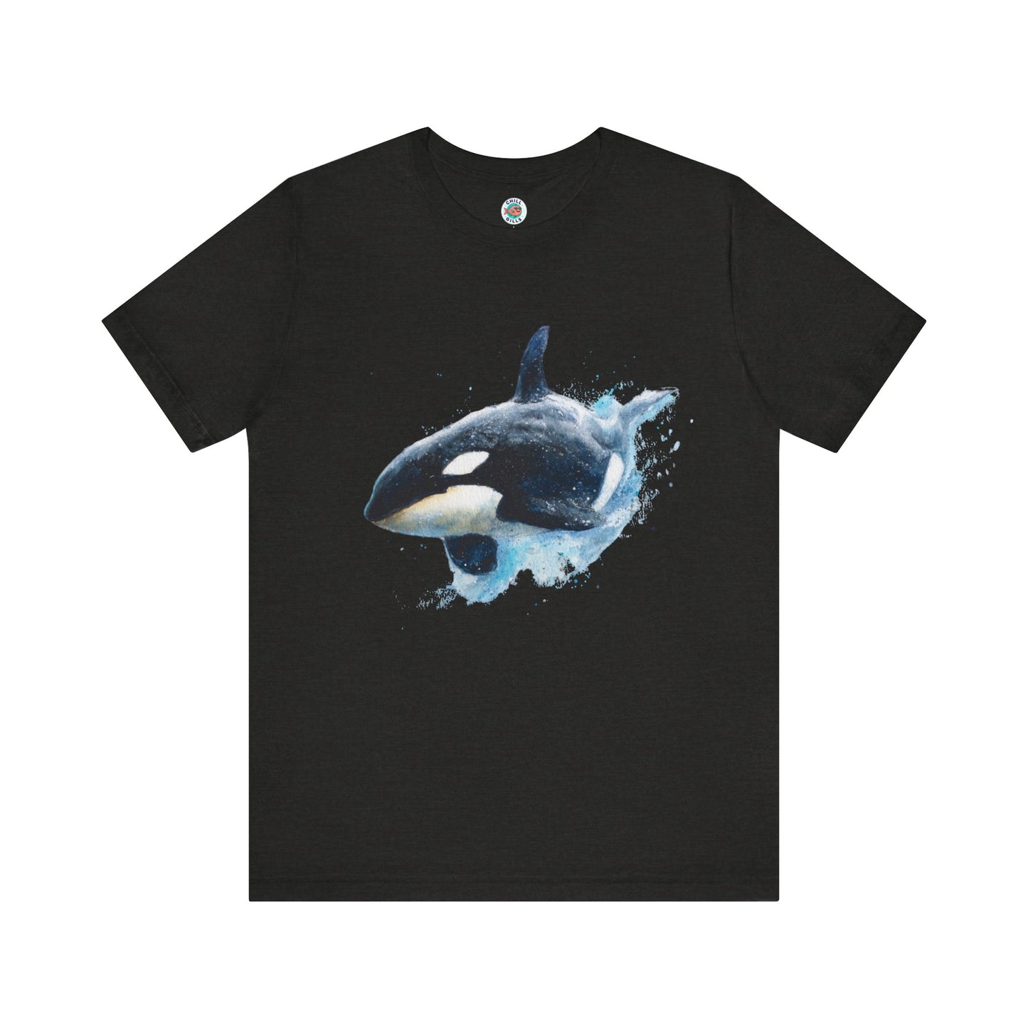 Chill Fish Graphic tees | Stylish and Funky Watercolor | Surfing Orca