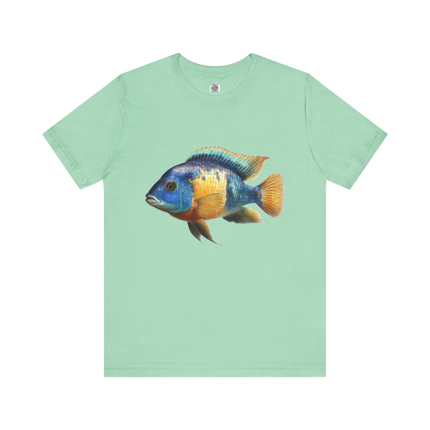 Chill Fish Graphic tees | Picture Perfect & Popping | Blues & Golds Cichlid