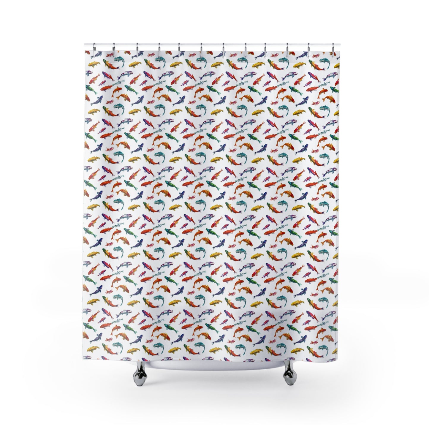 Misc Fishy Stuff | Koi Fish Shower Curtain | Colorful Koi Bathroom Decor