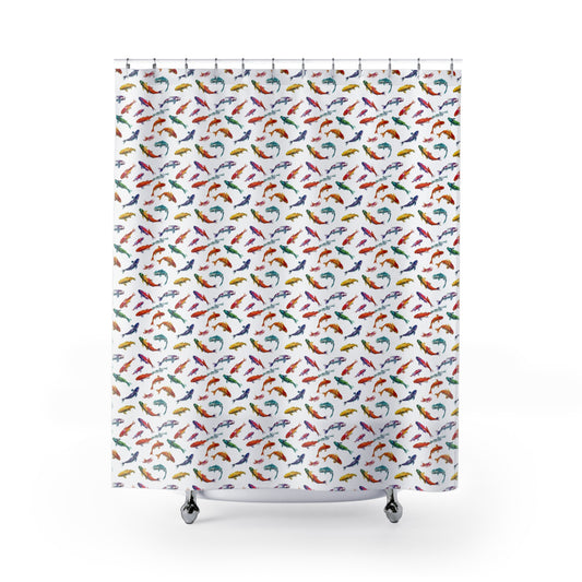 Misc Fishy Stuff | Koi Fish Shower Curtain | Colorful Koi Bathroom Decor