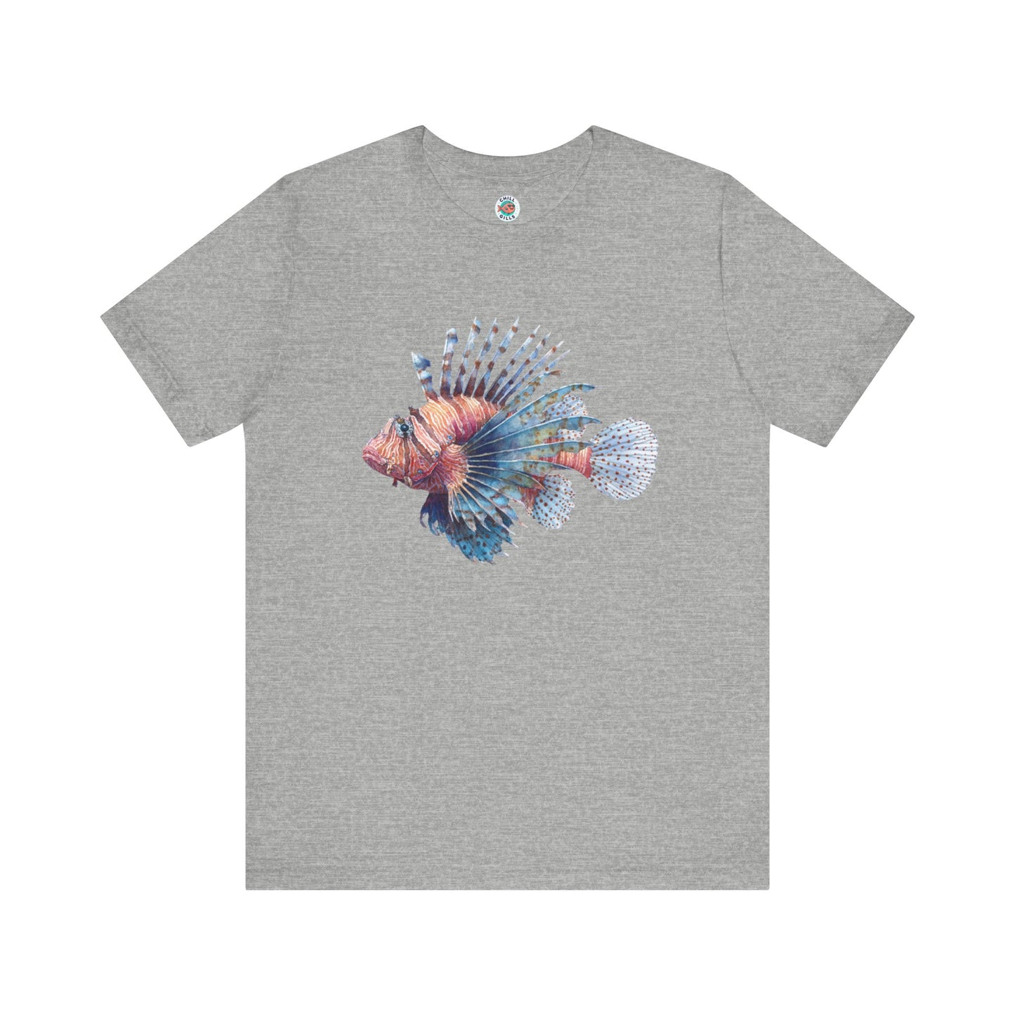Chill Fish Graphic tees | Stylish and Funky Watercolor | Lion fish 1