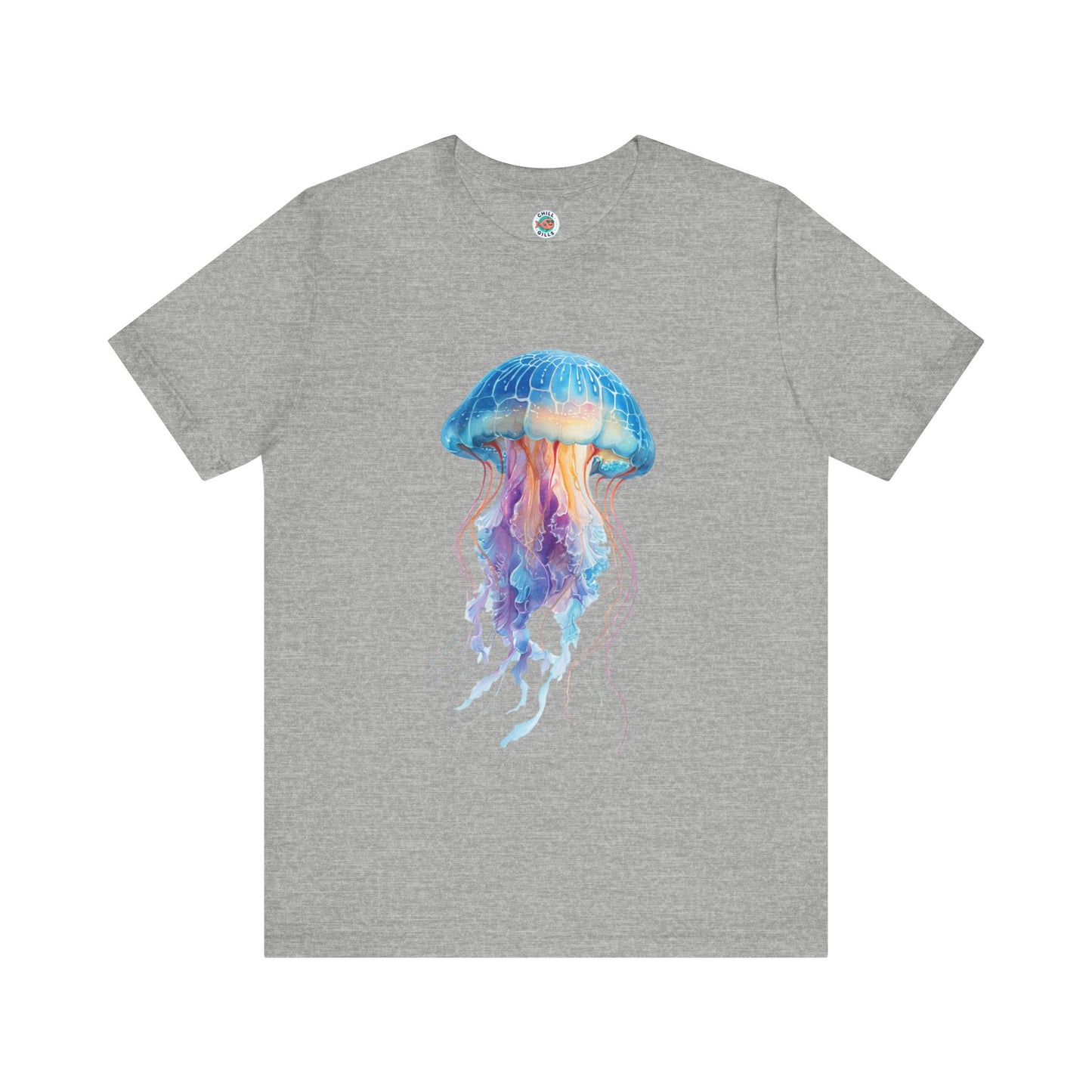 Chill Fish Graphic tees | Stylish and Funky Watercolor | Jellyfish Blues