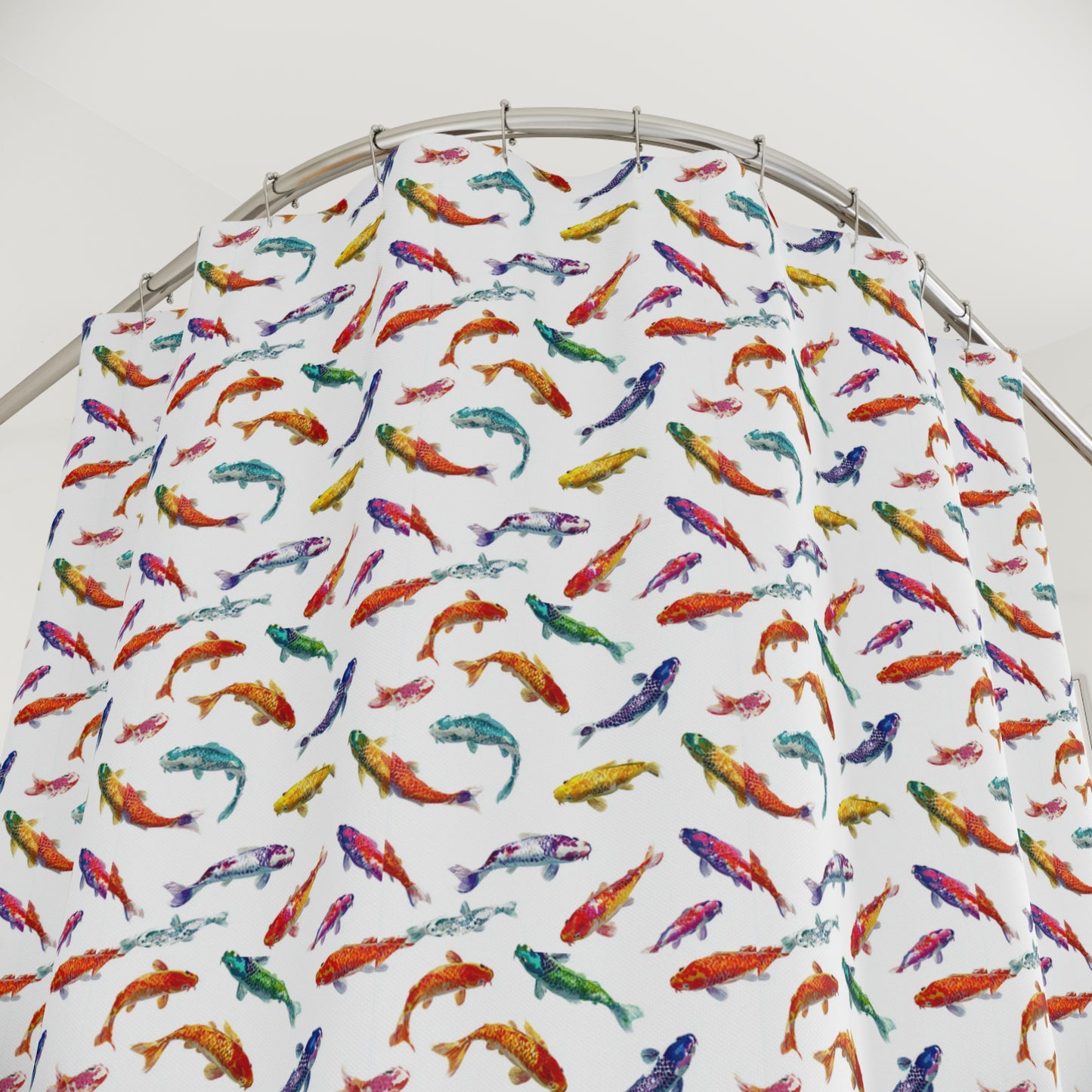 Misc Fishy Stuff | Koi Fish Shower Curtain | Colorful Koi Bathroom Decor