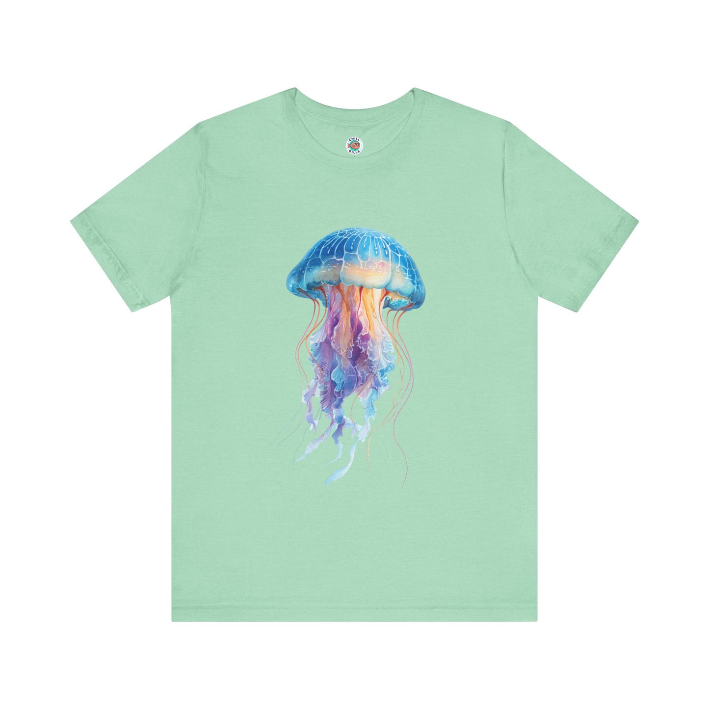Chill Fish Graphic tees | Stylish and Funky Watercolor | Jellyfish Blues