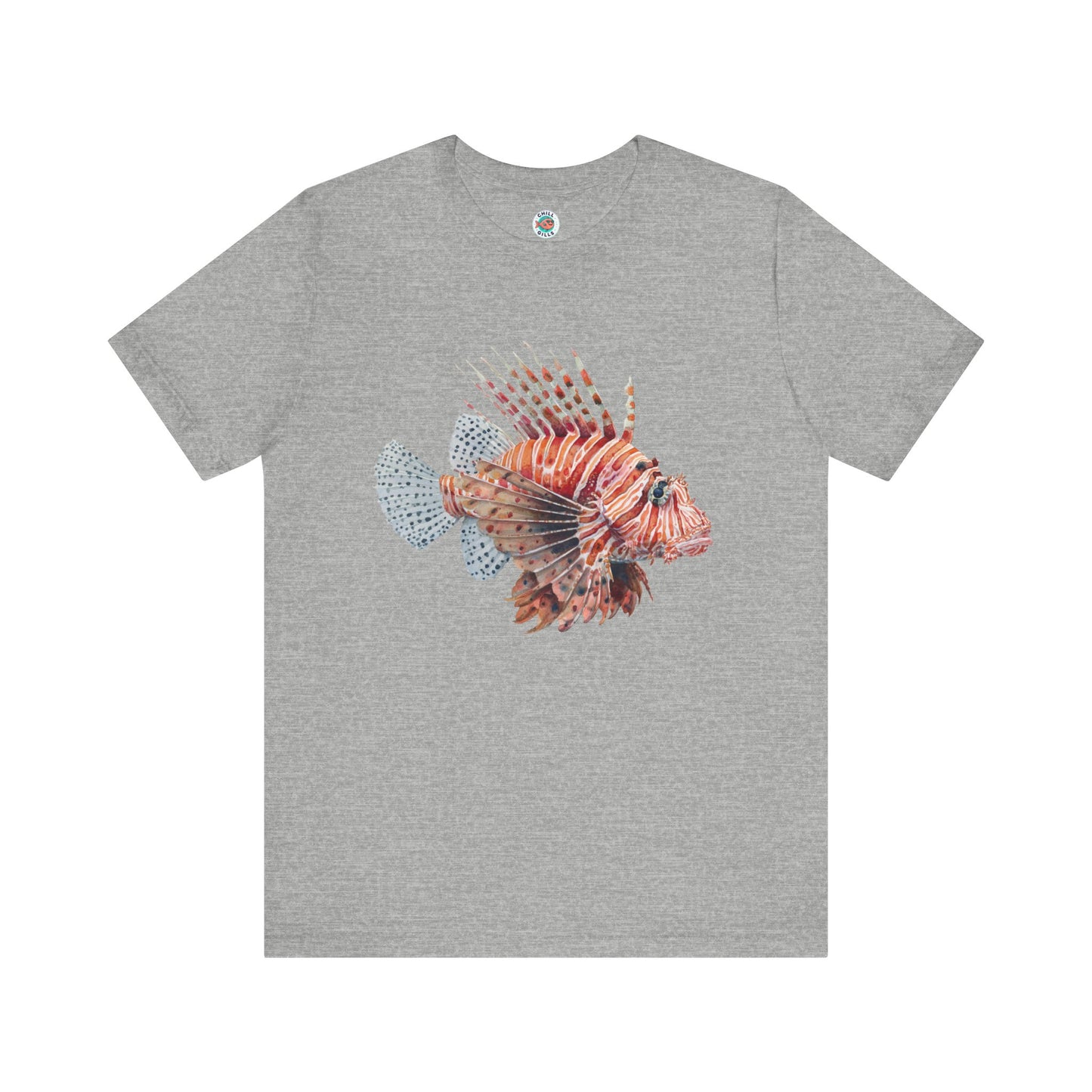Chill Fish Graphic tees | Stylish and Funky Watercolor | Lion fish 3