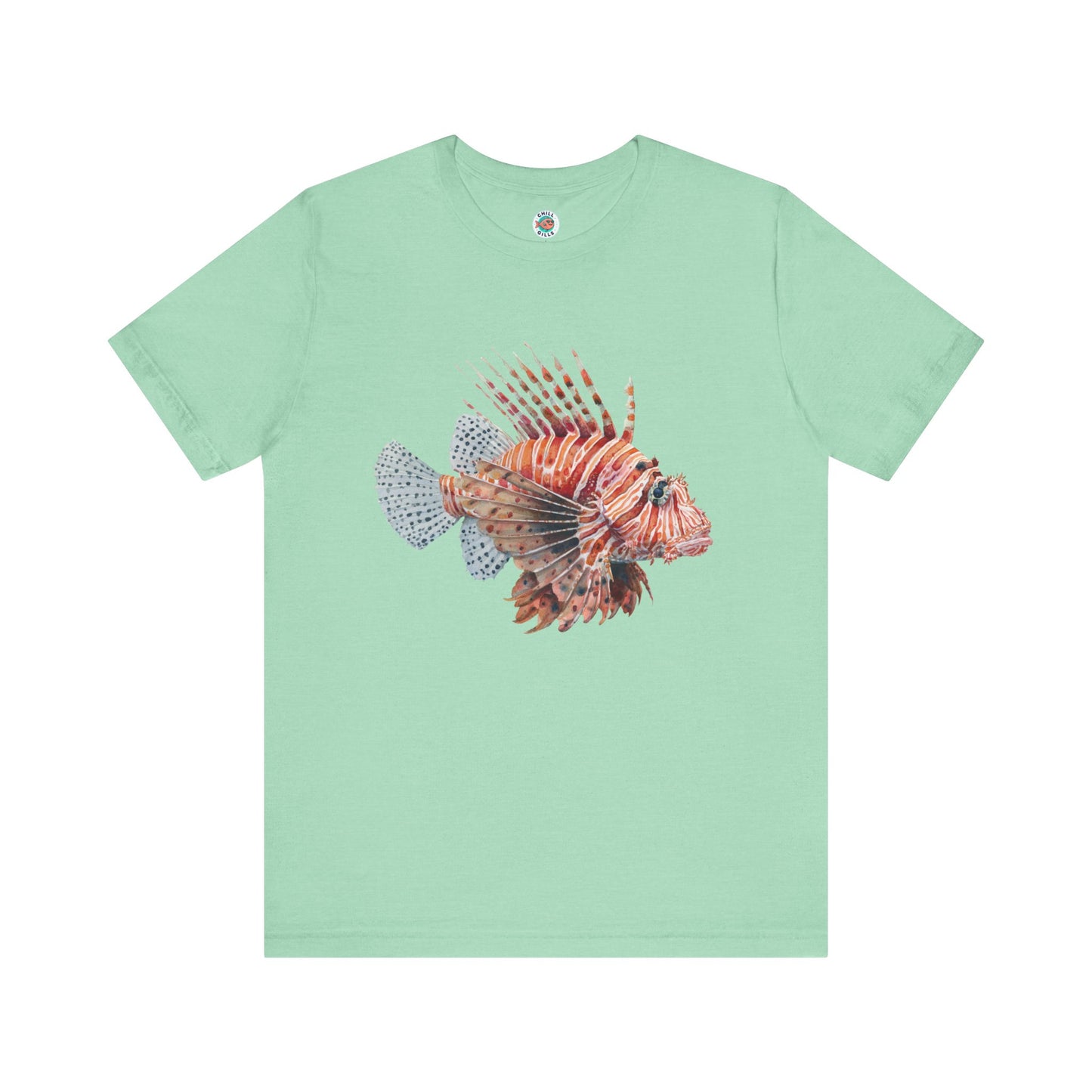 Chill Fish Graphic tees | Stylish and Funky Watercolor | Lion fish 3