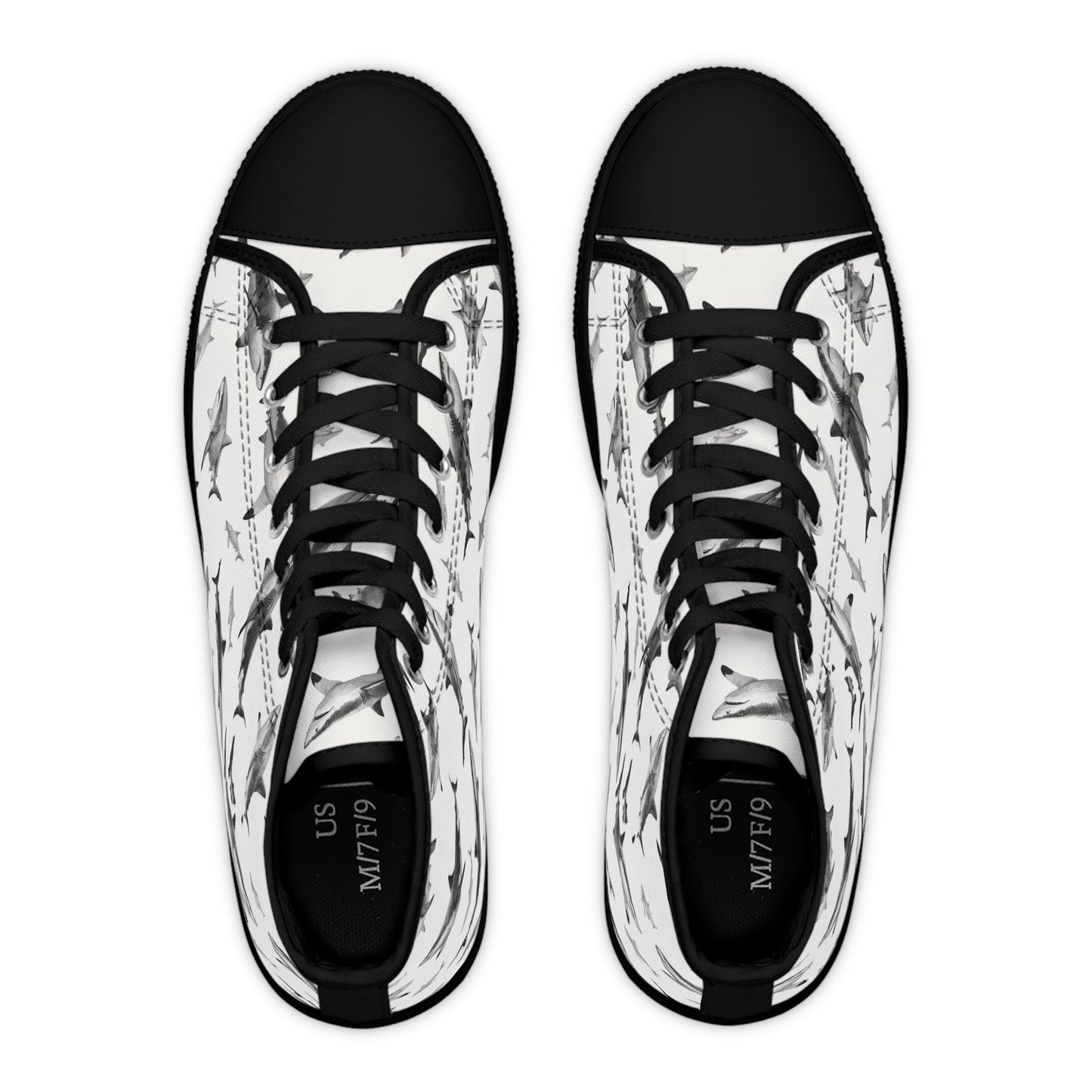Funky Fish Feet | White Pointer High Top Sneakers | Just Cruising around