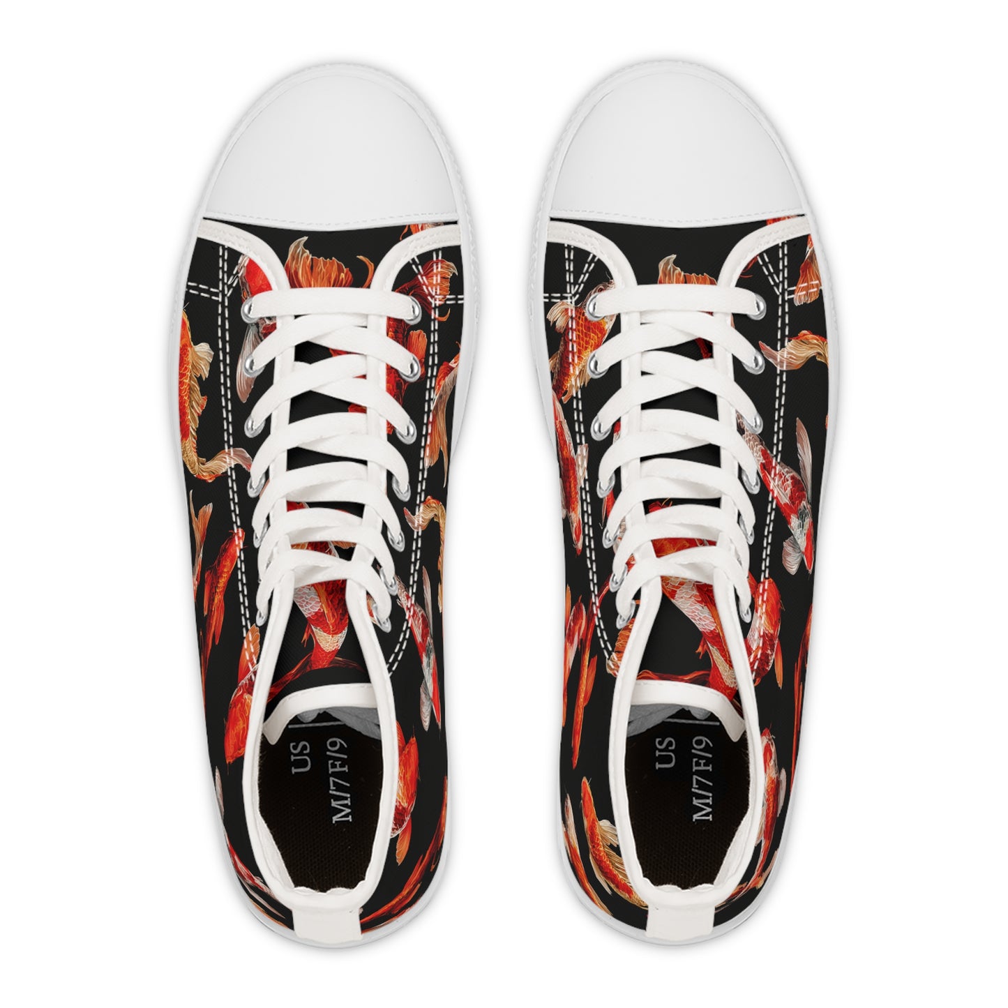 Funky Fish Feet | Koi Fish High Top Sneakers | Colourful Women's fabulous feet