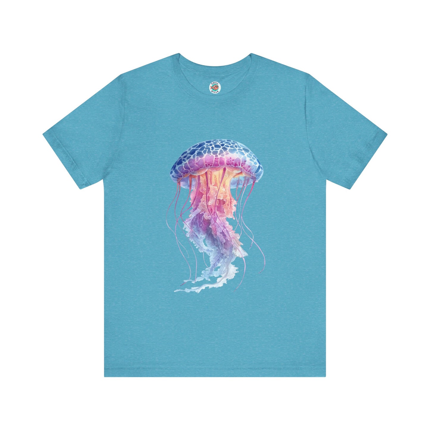 Chill Fish Graphic tees | Stylish and Funky Watercolor | Jellyfish Pinks