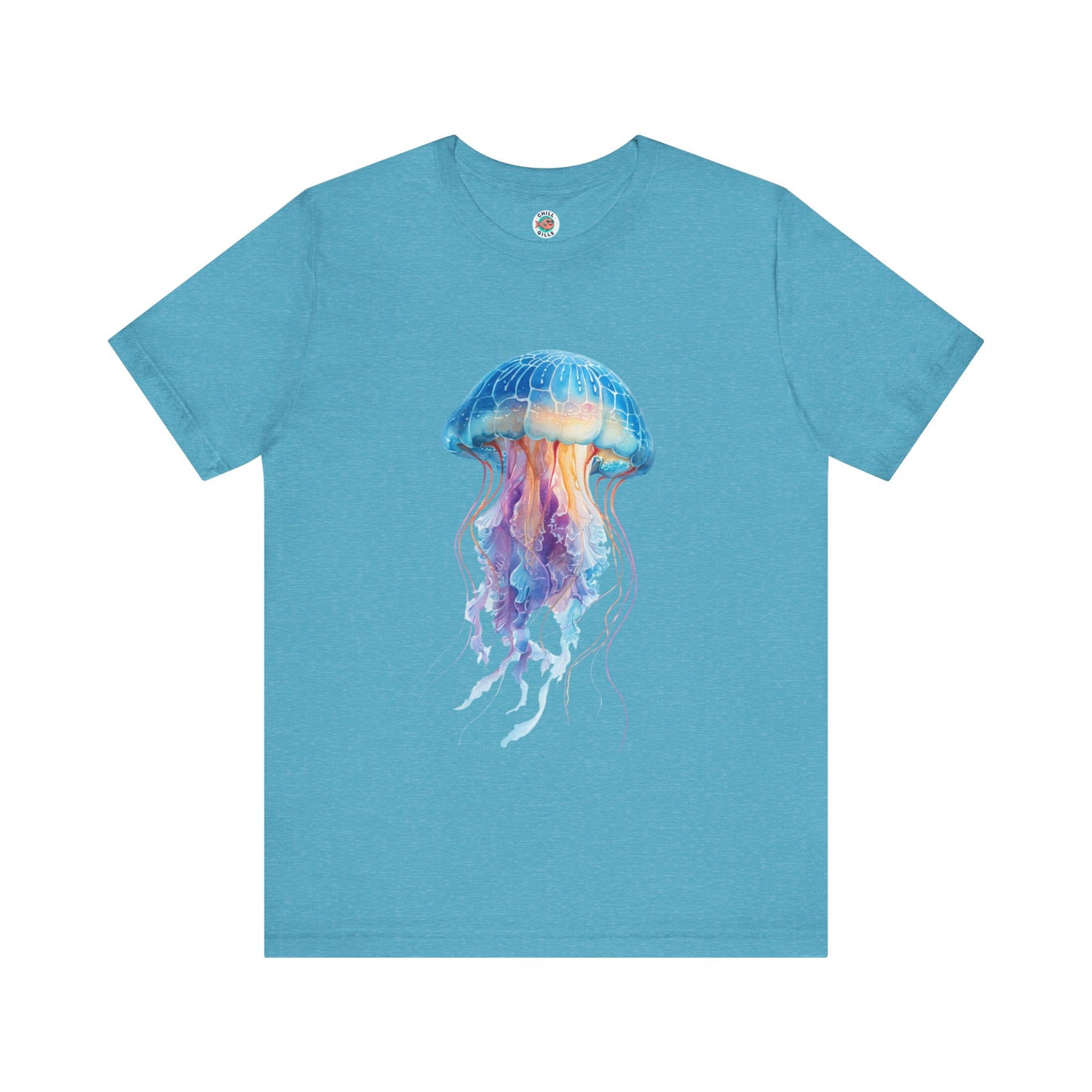 Chill Fish Graphic tees | Stylish and Funky Watercolor | Jellyfish Blues