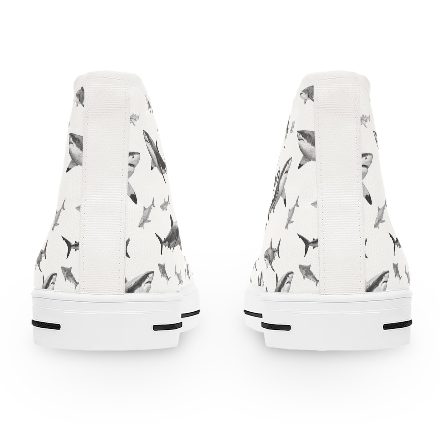 Funky Fish Feet | White Pointer High Top Sneakers | Just Cruising around