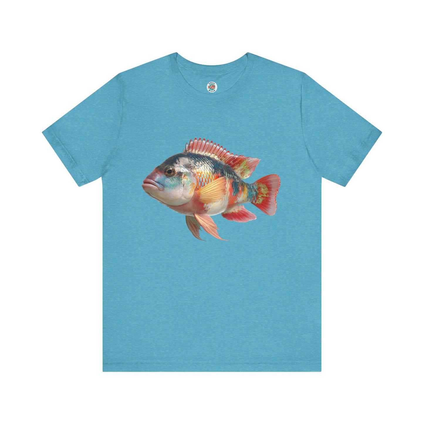 Chill Fish Graphic tees | Picture Perfect & Popping | Pinks & Greens Cichlid