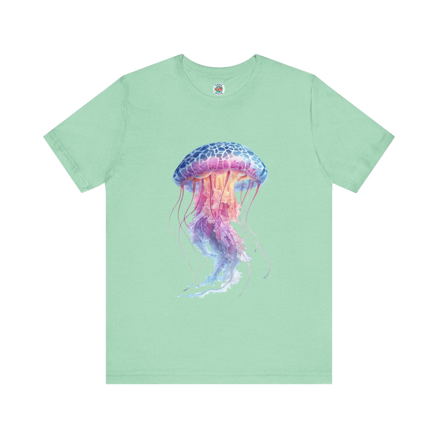 Chill Fish Graphic tees | Stylish and Funky Watercolor | Jellyfish Pinks