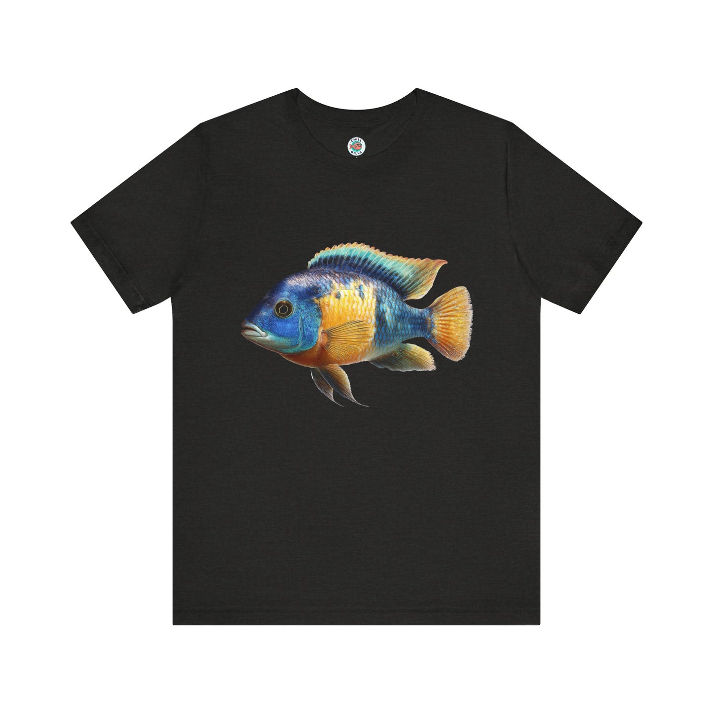 Chill Fish Graphic tees | Picture Perfect & Popping | Blues & Golds Cichlid