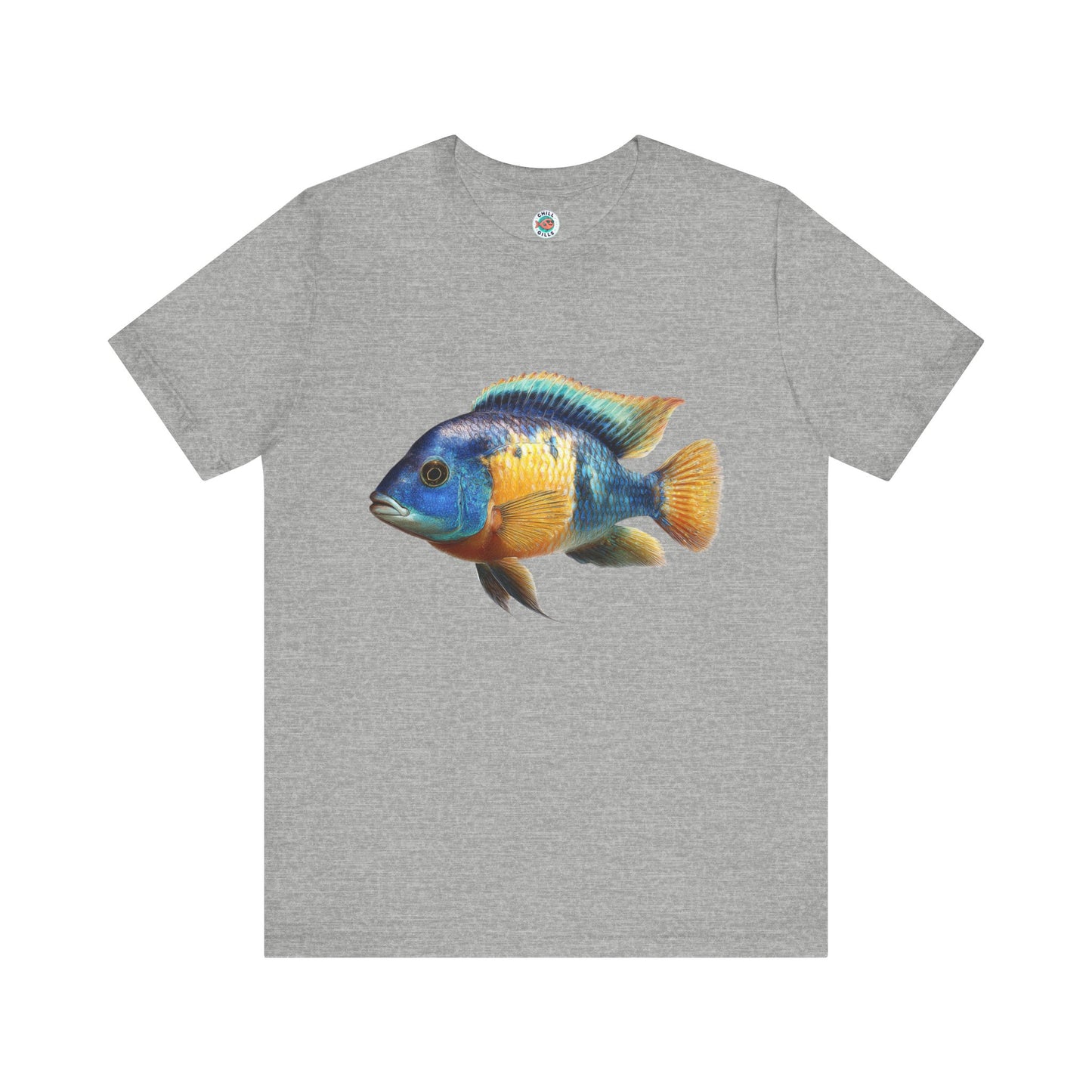 Chill Fish Graphic tees | Picture Perfect & Popping | Blues & Golds Cichlid