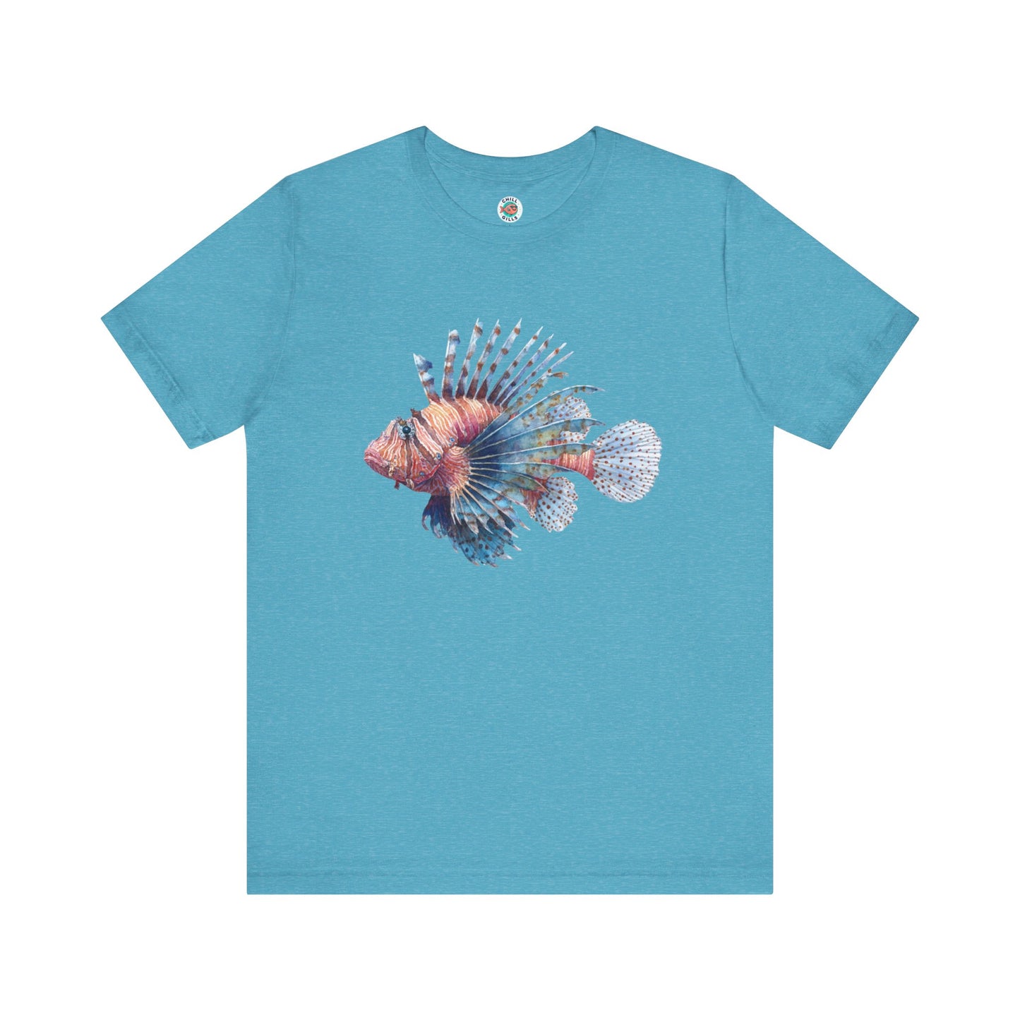 Chill Fish Graphic tees | Stylish and Funky Watercolor | Lion fish 1