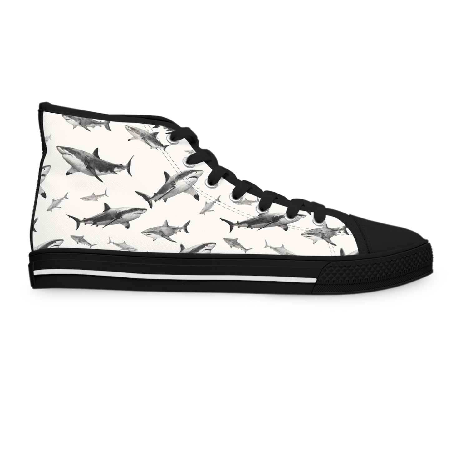 Funky Fish Feet | White Pointer High Top Sneakers | Just Cruising around