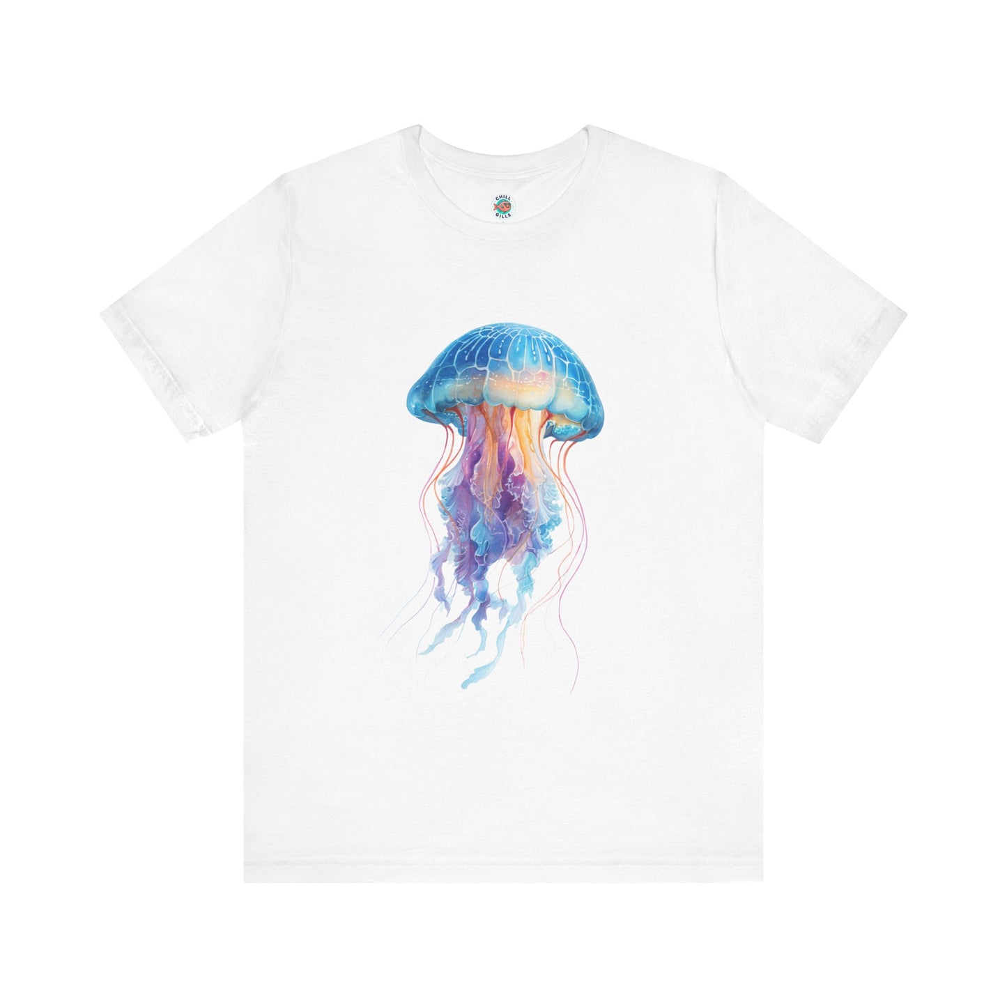 Chill Fish Graphic tees | Stylish and Funky Watercolor | Jellyfish Blues