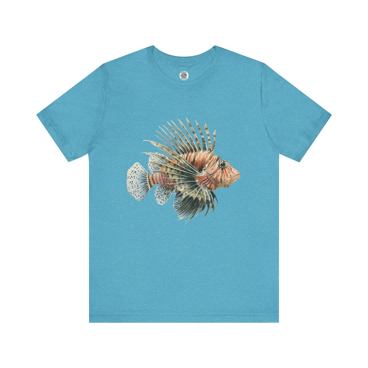 Chill Fish Graphic tees | Stylish and Funky Watercolor | Lion fish 2